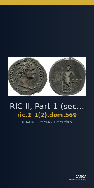 RIC II, Part 1 (second edition) Domitian 569 — CANOA