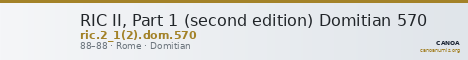 RIC II, Part 1 (second edition) Domitian 570 — CANOA
