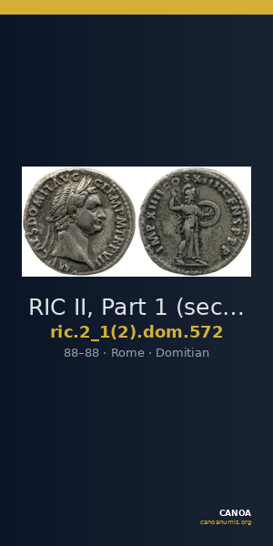 RIC II, Part 1 (second edition) Domitian 572 — CANOA