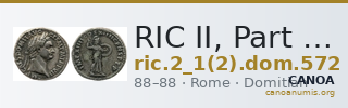 RIC II, Part 1 (second edition) Domitian 572 — CANOA