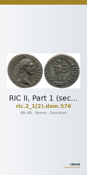 RIC II, Part 1 (second edition) Domitian 576 — CANOA