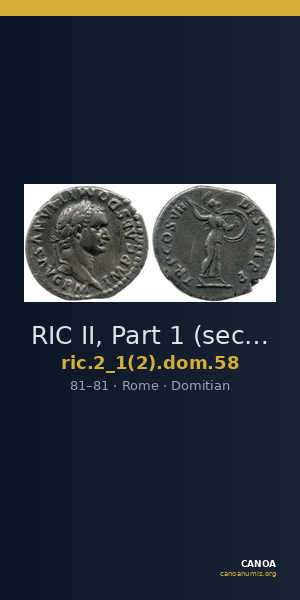 RIC II, Part 1 (second edition) Domitian 58 — CANOA
