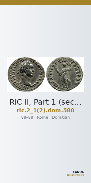 RIC II, Part 1 (second edition) Domitian 580 — CANOA
