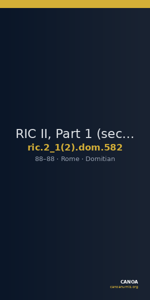 RIC II, Part 1 (second edition) Domitian 582 — CANOA