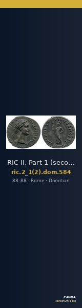 RIC II, Part 1 (second edition) Domitian 584 — CANOA