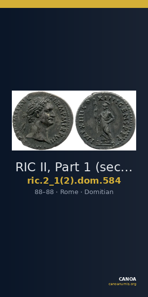 RIC II, Part 1 (second edition) Domitian 584 — CANOA