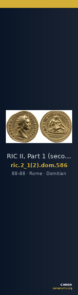 RIC II, Part 1 (second edition) Domitian 586 — CANOA