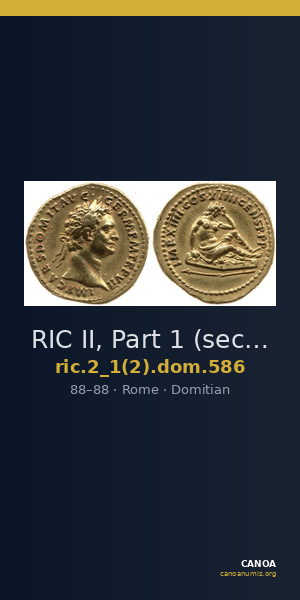 RIC II, Part 1 (second edition) Domitian 586 — CANOA