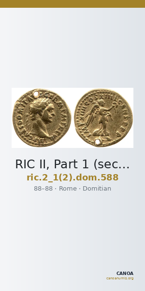 RIC II, Part 1 (second edition) Domitian 588 — CANOA