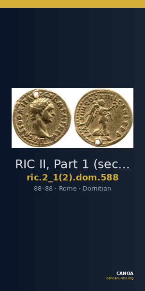 RIC II, Part 1 (second edition) Domitian 588 — CANOA