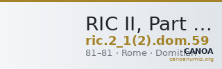 RIC II, Part 1 (second edition) Domitian 59 — CANOA