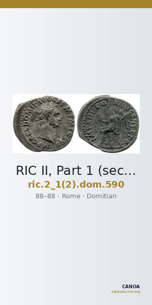 RIC II, Part 1 (second edition) Domitian 590 — CANOA