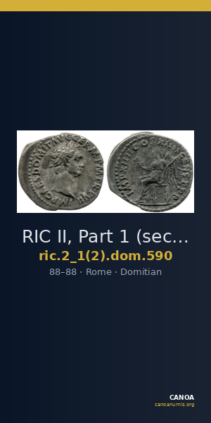 RIC II, Part 1 (second edition) Domitian 590 — CANOA