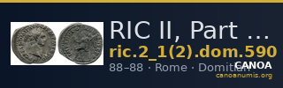 RIC II, Part 1 (second edition) Domitian 590 — CANOA