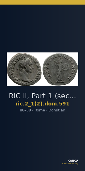 RIC II, Part 1 (second edition) Domitian 591 — CANOA