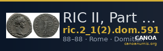 RIC II, Part 1 (second edition) Domitian 591 — CANOA