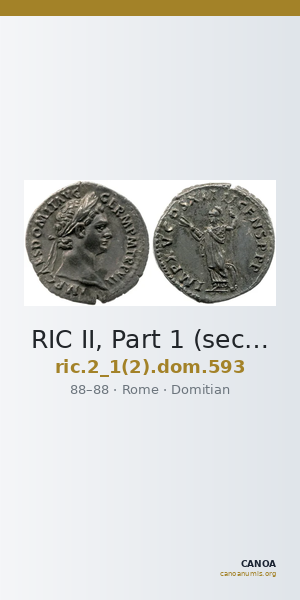 RIC II, Part 1 (second edition) Domitian 593 — CANOA