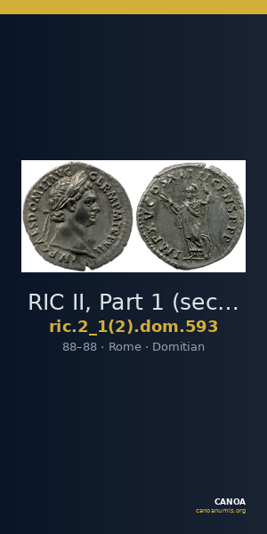 RIC II, Part 1 (second edition) Domitian 593 — CANOA