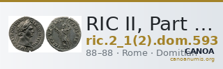 RIC II, Part 1 (second edition) Domitian 593 — CANOA