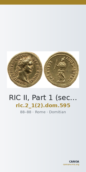 RIC II, Part 1 (second edition) Domitian 595 — CANOA