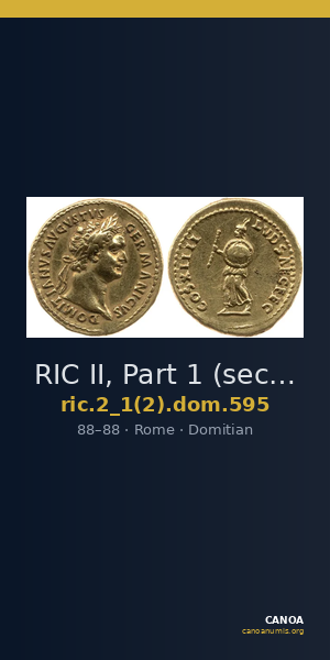 RIC II, Part 1 (second edition) Domitian 595 — CANOA