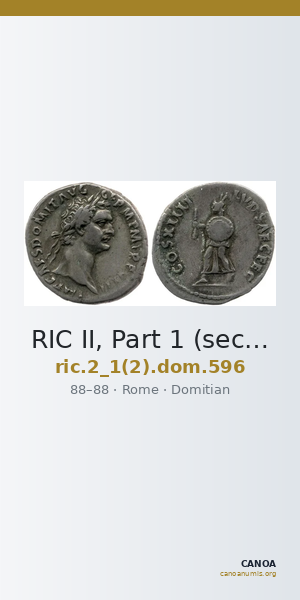 RIC II, Part 1 (second edition) Domitian 596 — CANOA
