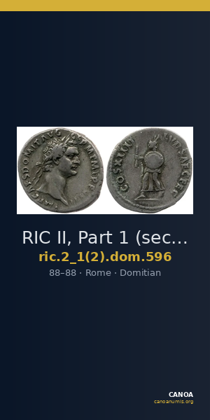 RIC II, Part 1 (second edition) Domitian 596 — CANOA