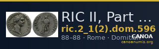RIC II, Part 1 (second edition) Domitian 596 — CANOA