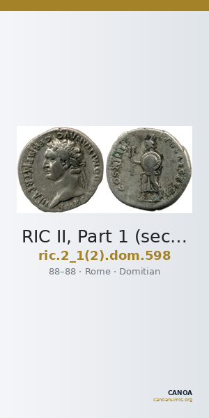 RIC II, Part 1 (second edition) Domitian 598 — CANOA
