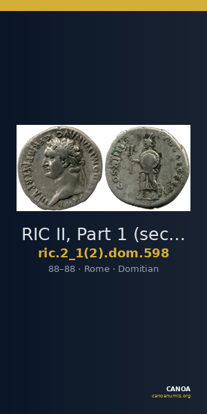 RIC II, Part 1 (second edition) Domitian 598 — CANOA
