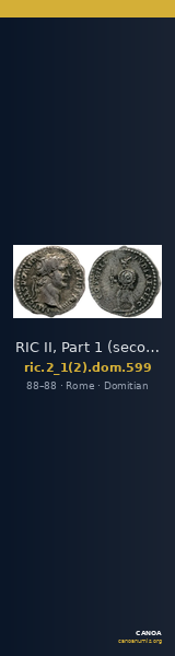 RIC II, Part 1 (second edition) Domitian 599 — CANOA