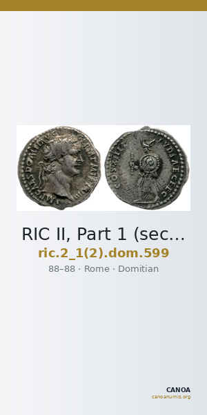 RIC II, Part 1 (second edition) Domitian 599 — CANOA