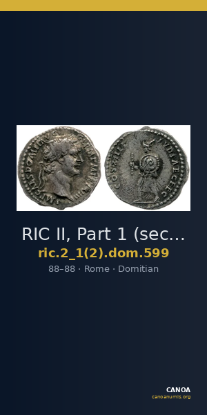 RIC II, Part 1 (second edition) Domitian 599 — CANOA