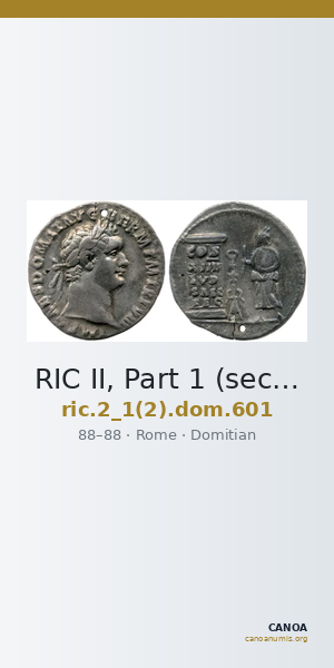 RIC II, Part 1 (second edition) Domitian 601 — CANOA