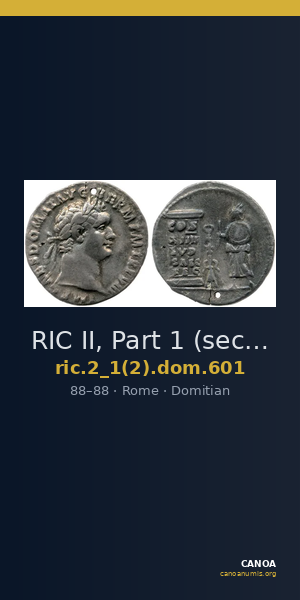 RIC II, Part 1 (second edition) Domitian 601 — CANOA