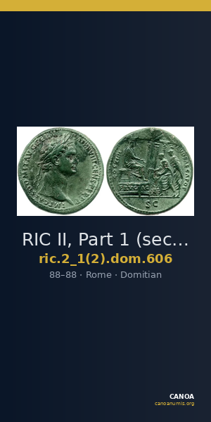 RIC II, Part 1 (second edition) Domitian 606 — CANOA