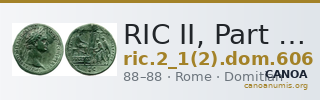 RIC II, Part 1 (second edition) Domitian 606 — CANOA