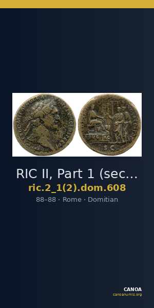 RIC II, Part 1 (second edition) Domitian 608 — CANOA
