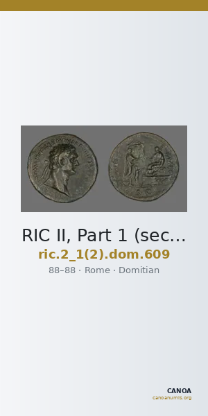 RIC II, Part 1 (second edition) Domitian 609 — CANOA