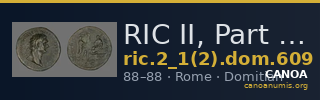 RIC II, Part 1 (second edition) Domitian 609 — CANOA