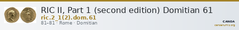 RIC II, Part 1 (second edition) Domitian 61 — CANOA