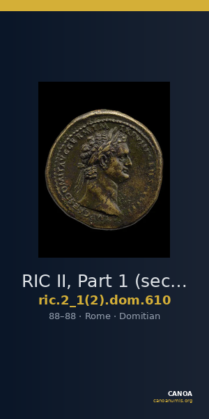 RIC II, Part 1 (second edition) Domitian 610 — CANOA