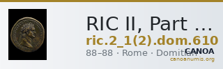 RIC II, Part 1 (second edition) Domitian 610 — CANOA