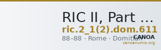 RIC II, Part 1 (second edition) Domitian 611 — CANOA