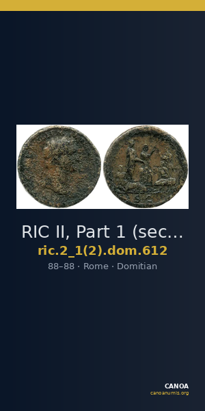 RIC II, Part 1 (second edition) Domitian 612 — CANOA