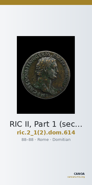 RIC II, Part 1 (second edition) Domitian 614 — CANOA