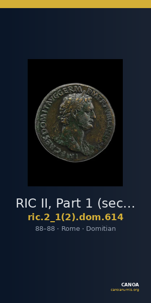RIC II, Part 1 (second edition) Domitian 614 — CANOA
