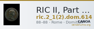 RIC II, Part 1 (second edition) Domitian 614 — CANOA