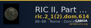 RIC II, Part 1 (second edition) Domitian 614 — CANOA