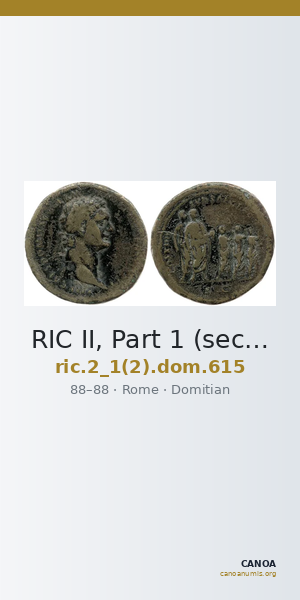 RIC II, Part 1 (second edition) Domitian 615 — CANOA